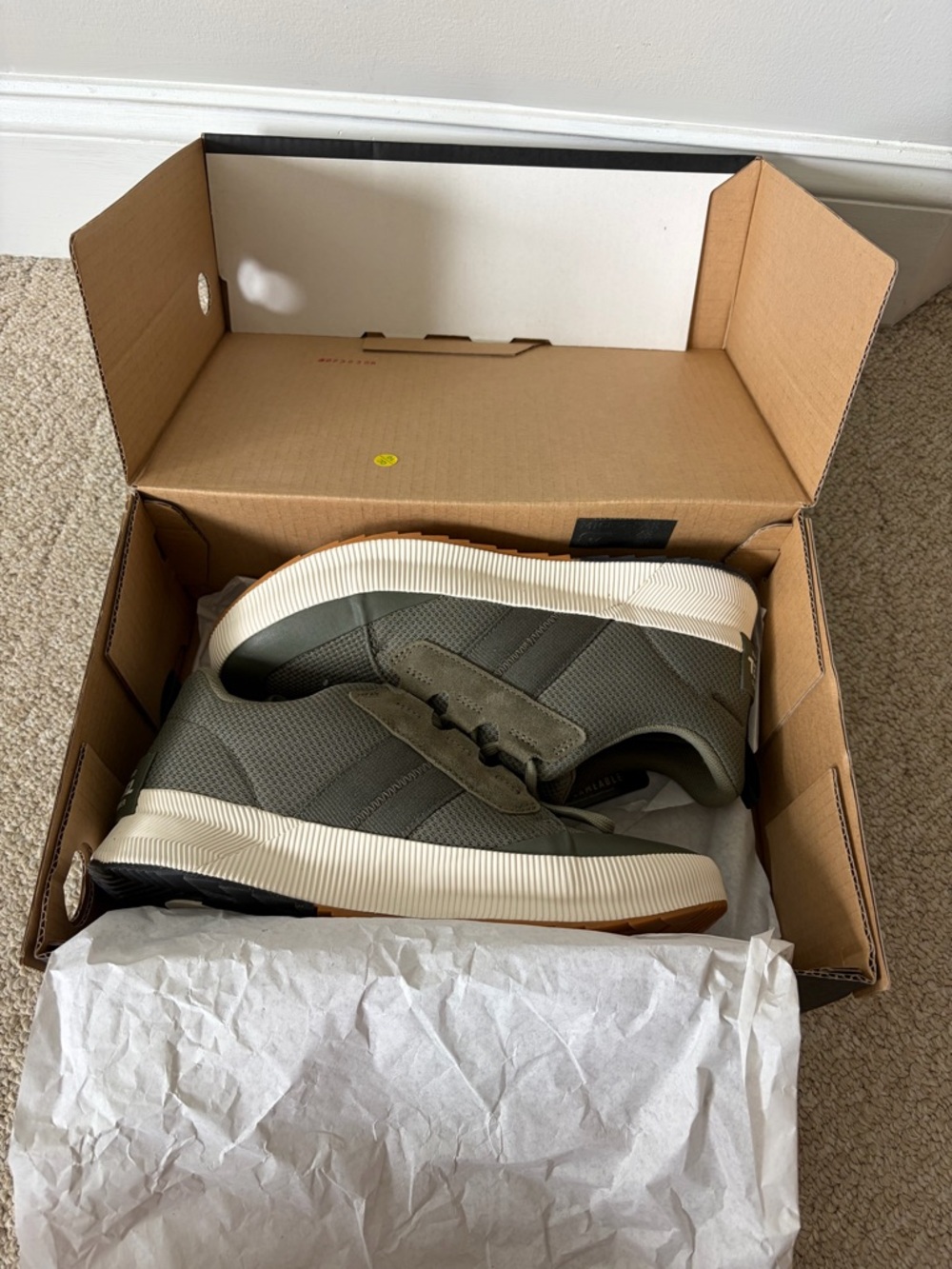 Sorel Kids Olive Green Lace-Up Mesh & Suede Sneakers - Picture 9 of 9